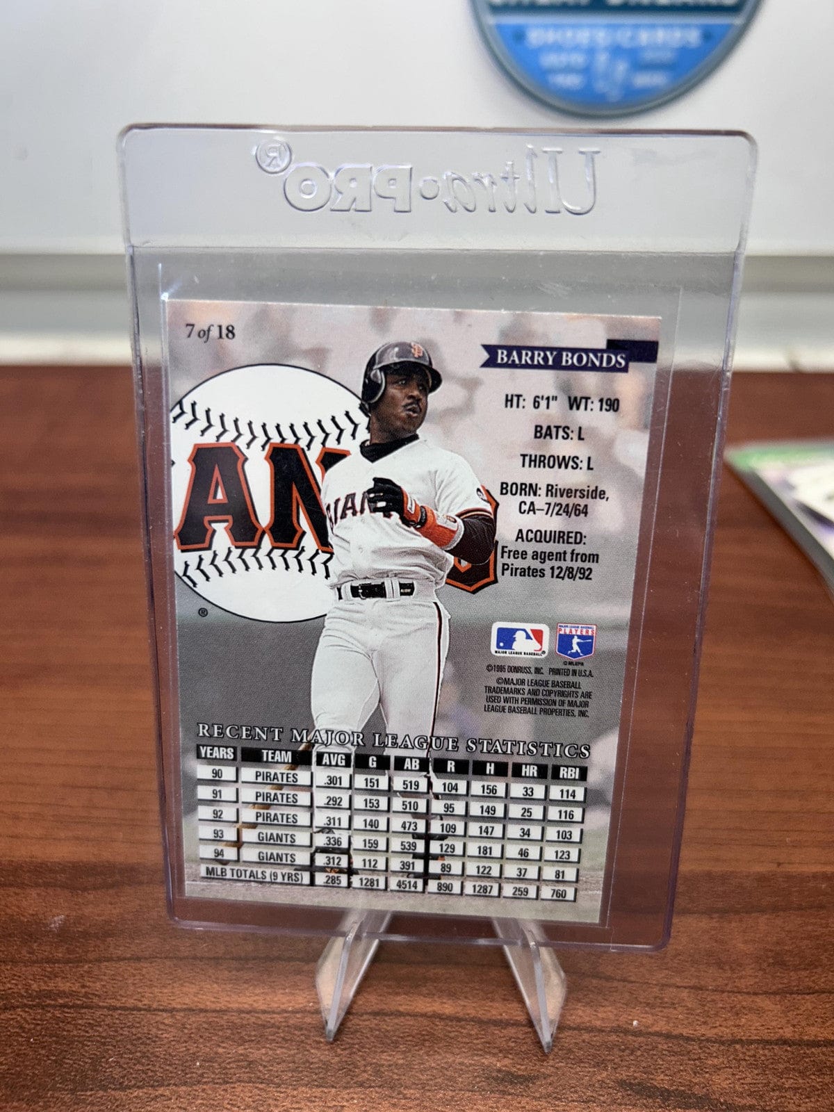 Cheap Sneaks Footwear/Sports Cards Baseball Card Barry Bonds 1995 National Packtime #7 San Francisco Giants