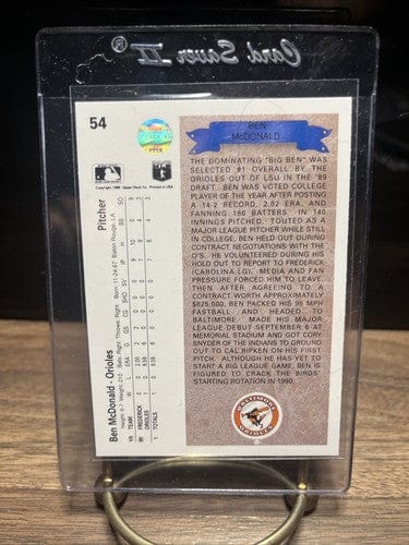 Cheap Sneaks Footwear/Sports Cards Baseball Card Ben McDonald 1990 Upper Deck Rookie #54 Baltimore Orioles