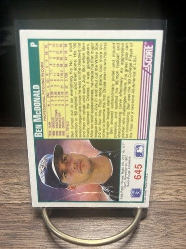 Cheap Sneaks Footwear/Sports Cards Baseball Card Ben McDonald 1991 Score #645 ~ Baltimore Orioles Baseball Card