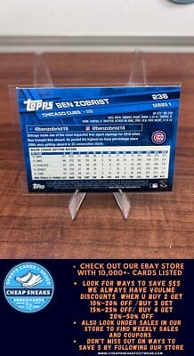 Cheap Sneaks Footwear/Sports Cards Baseball Card Ben Zobrist 2017 Topps All-Star Game 2017 #238 Chicago Cubs