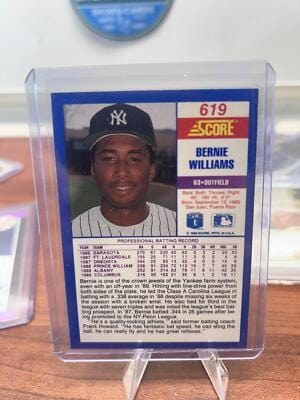 Cheap Sneaks Footwear/Sports Cards Baseball Card Bernie Williams RC 1990 Score #619 New York Yankees
