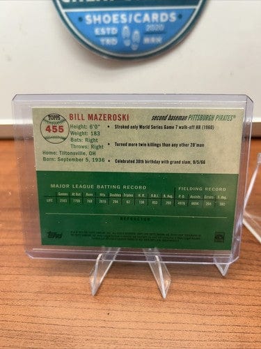 Cheap Sneaks Footwear/Sports Cards Baseball Card Bill Mazeroski 2023 Topps Chrome Platinum REFRACTOR SP #455 - Pirates