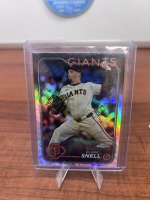 Cheap Sneaks Footwear/Sports Cards Baseball Card Blake Snell 2024 Topps Chrome Logofractor Edition #218 San Francisco G