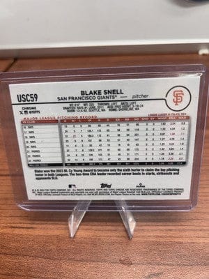 Cheap Sneaks Footwear/Sports Cards Baseball Card Blake Snell 2024 Topps Chrome Update Series Blue RayWave Refractor #US
