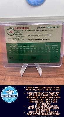Cheap Sneaks Footwear/Sports Cards Baseball Card Bligh Madris RC 2023 Topps Chrome Platinum Anniversary #73 Houston Ast