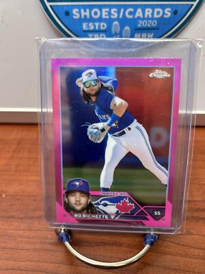 Cheap Sneaks Footwear/Sports Cards Baseball Card Bo Bichette 2023 Topps Chrome Pink Refractor #11 Toronto Blue Jays