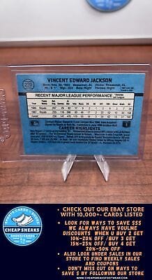 Cheap Sneaks Footwear/Sports Cards Baseball Card Bo Jackson 1988 Donruss #220b Kansas City Royals