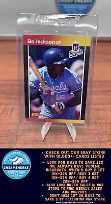 Cheap Sneaks Footwear/Sports Cards Baseball Card Bo Jackson 1989 Donruss #208b Kansas City Royals