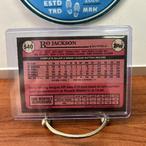 Cheap Sneaks Footwear/Sports Cards Baseball Card BO Jackson 1989 Topps  #540 Kansas City Royals Mint Condition Centered