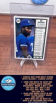 Cheap Sneaks Footwear/Sports Cards Baseball Card Bo Jackson 1989 Upper Deck #221 Kansas City Royals
