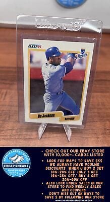 Cheap Sneaks Footwear/Sports Cards Baseball Card Bo Jackson 1990 Fleer #110b Kansas City Royals