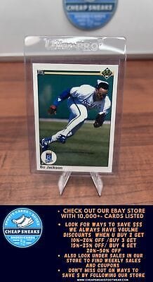 Cheap Sneaks Footwear/Sports Cards Baseball Card Bo Jackson 1990 Upper Deck #105a Kansas City Royals