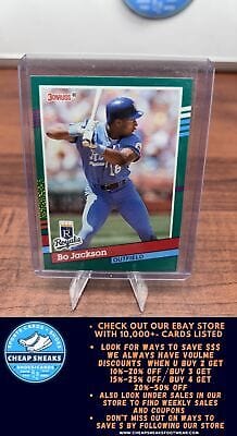 Cheap Sneaks Footwear/Sports Cards Baseball Card Bo Jackson 1991 Donruss #632 Kansas City Royals