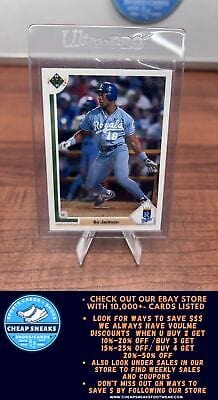 Cheap Sneaks Footwear/Sports Cards Baseball Card Bo Jackson 1991 Upper Deck #545c Kansas City Royals