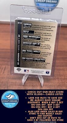 Cheap Sneaks Footwear/Sports Cards Baseball Card Bo Jackson 1993 Upper Deck On Deck #D15 Chicago White Sox