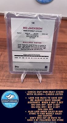 Cheap Sneaks Footwear/Sports Cards Baseball Card Bo Jackson 2022 Topps Gallery #108 Kansas City Royals