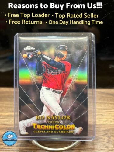 Cheap Sneaks Footwear/Sports Cards Baseball Card Bo Naylor 2023 Topps In TechniColor Chrome Cleveland Guardians Basebal