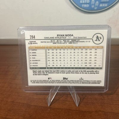 Cheap Sneaks Footwear/Sports Cards Baseball Card Bo Naylor, O Gonzalez, J Ramirez, Bibee, Bieber Ryan Noda 2024 Chrome, Oakland Athletics Aqua Refractor #284 /199