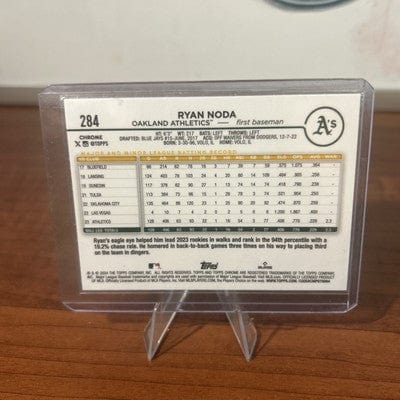 Cheap Sneaks Footwear/Sports Cards Baseball Card Bo Naylor, O Gonzalez, J Ramirez, Bibee, Bieber Ryan Noda 2024 Topps Chrome Orange Refractor #284 Athletics  013/25