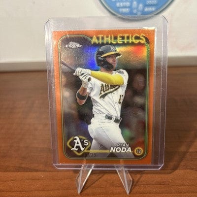 Cheap Sneaks Footwear/Sports Cards Baseball Card Bo Naylor, O Gonzalez, J Ramirez, Bibee, Bieber Ryan Noda 2024 Topps Chrome Orange Refractor #284 Athletics  013/25