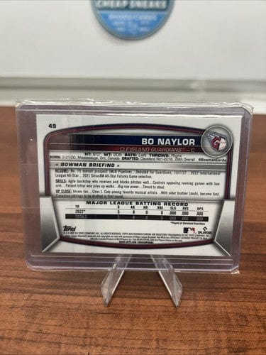 Cheap Sneaks Footwear/Sports Cards Baseball Card Bo Naylor (RC) 2023 Bowman Chrome Rookie Card #49 Cleveland Guardians