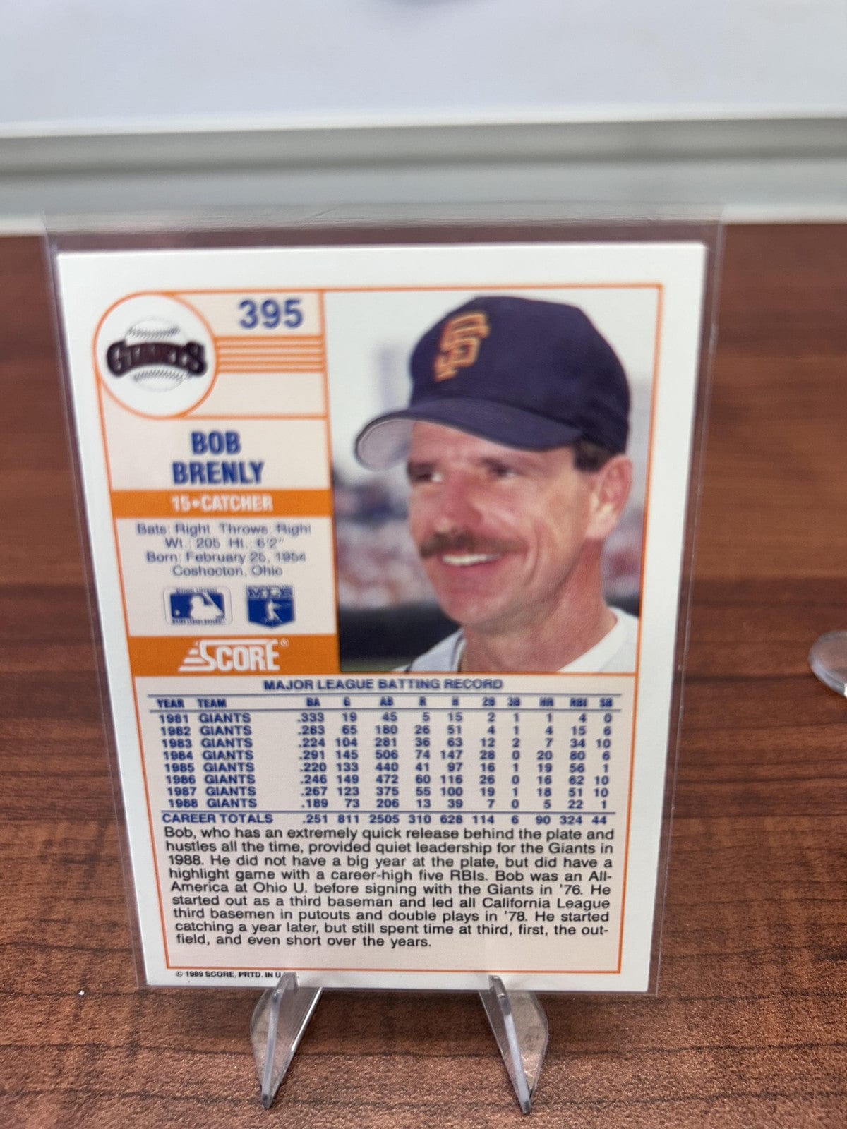 Cheap Sneaks Footwear/Sports Cards Baseball Card Bob Brenly 1989 Score #395 San Francisco Giants