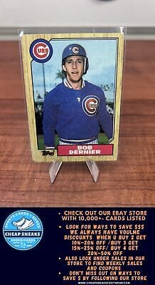 Cheap Sneaks Footwear/Sports Cards Baseball Card Bob Dernier 1987 Topps #715 Chicago Cubs