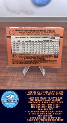 Cheap Sneaks Footwear/Sports Cards Baseball Card Bob Ojeda 1990 Donruss #117b New York Mets
