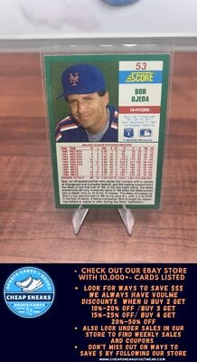 Cheap Sneaks Footwear/Sports Cards Baseball Card Bob Ojeda 1990 Score #53 New York Mets
