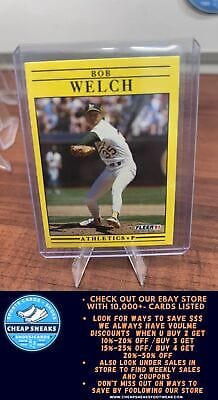 Cheap Sneaks Footwear/Sports Cards Baseball Card Bob Welch 1991 Fleer #27 Oakland Athletics