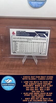 Cheap Sneaks Footwear/Sports Cards Baseball Card Bobby Dalbec 2023 Topps #390 Boston Red Sox