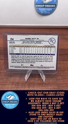 Cheap Sneaks Footwear/Sports Cards Baseball Card Bobby Witt Jr. 2024 Topps #254 Kansas City Royals