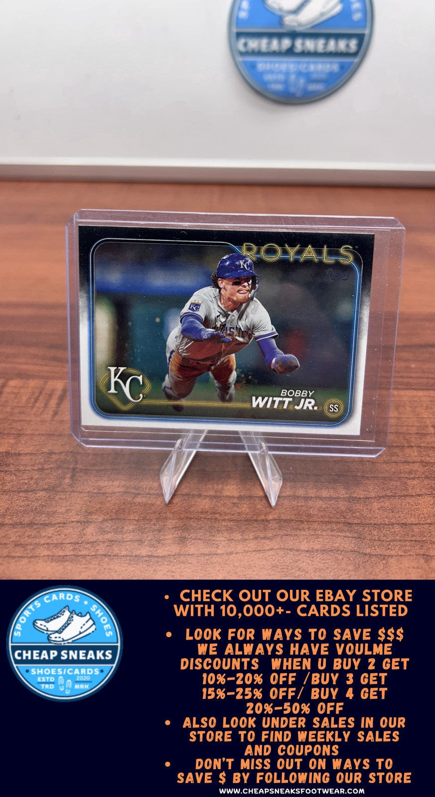 Cheap Sneaks Footwear/Sports Cards Baseball Card Bobby Witt Jr. 2024 Topps #254 Kansas City Royals