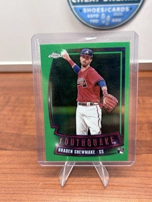 Cheap Sneaks Footwear/Sports Cards Baseball Card Braden Shewmake 2023 Topps Chrome Update Youthquake #YQ-94 /99 Breaker