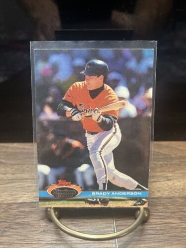 Cheap Sneaks Footwear/Sports Cards Baseball Card Brady Anderson Baltimore Orioles 1991 Topps Stadium Club Baseball Card