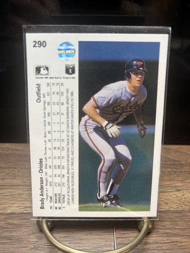 Cheap Sneaks Footwear/Sports Cards Baseball Card Brady Anderson Baltimore Orioles OF 1990 Upper Deck Baseball Card #290
