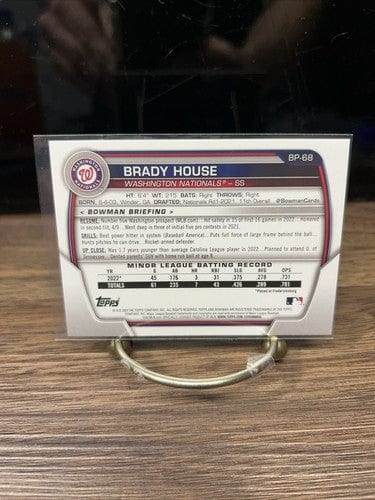 Cheap Sneaks Footwear/Sports Cards Baseball Card Brady House 2023 Bowman Prospect Washington Nationals Baseball Card #B