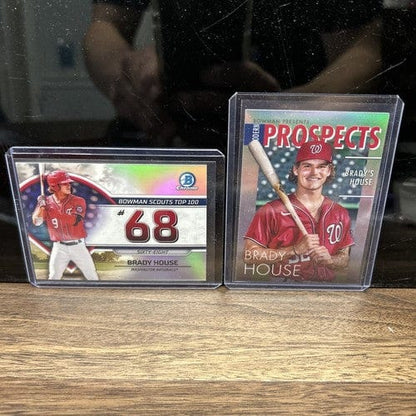Cheap Sneaks Footwear/Sports Cards Baseball Card Brady House Lot (2) 2023 Bowman Modern Prospects, Scouts Top 100 Natio