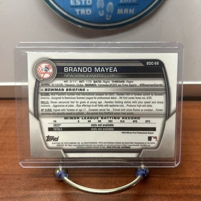Cheap Sneaks Footwear/Sports Cards Baseball Card Brando Mayea 2023 Bowman Draft Chrome #BDC-66 New York Yankees