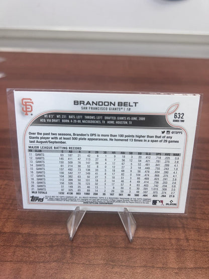 Cheap Sneaks Footwear/Sports Cards Baseball Card Brandon Belt 2022 Topps #632 San Francisco Giants