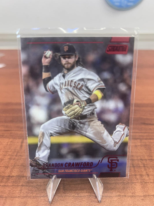 Cheap Sneaks Footwear/Sports Cards Baseball Card Brandon Crawford 2022 Stadium Club Red Foil #102 San Francisco Giants