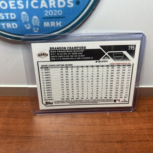Cheap Sneaks Footwear/Sports Cards Baseball Card Brandon Crawford Lot (2) 2022/23 Topps Chrome San Francisco Giants #11
