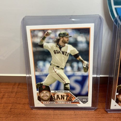 Cheap Sneaks Footwear/Sports Cards Baseball Card Brandon Crawford Lot (3) 2023 Topps Chrome #195+23 Topps #66+22 Herita