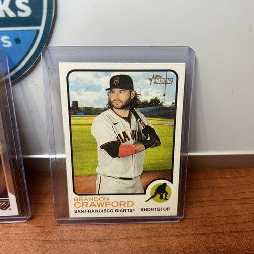 Cheap Sneaks Footwear/Sports Cards Baseball Card Brandon Crawford Lot (3) 2023 Topps Chrome #195+23 Topps #66+22 Herita