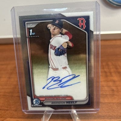 Cheap Sneaks Footwear/Sports Cards Baseball Card BRANDON NEELY 2024 BOWMAN CHROME PROSPECT RED SOX AUTO 1ST A