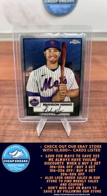 Cheap Sneaks Footwear/Sports Cards Baseball Card Brandon Nimmo 2021 Topps Chrome Platinum Anniversary #126 New York Met