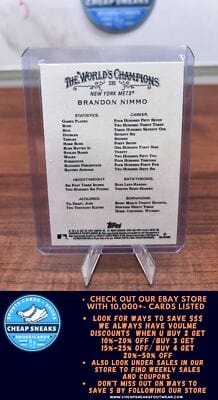 Cheap Sneaks Footwear/Sports Cards Baseball Card Brandon Nimmo 2022 Topps Allen & Ginter #330 New York Mets