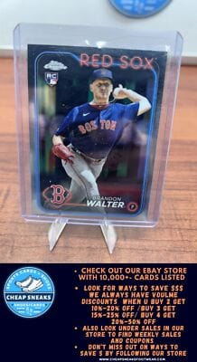 Cheap Sneaks Footwear/Sports Cards Baseball Card Brandon Walter RC 2024 Topps Chrome #254 Boston Red Sox