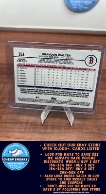 Cheap Sneaks Footwear/Sports Cards Baseball Card Brandon Walter RC 2024 Topps Chrome #254 Boston Red Sox