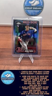 Cheap Sneaks Footwear/Sports Cards Baseball Card Brandon Walter RC 2024 Topps Chrome Refractors #254 Boston Red Sox
